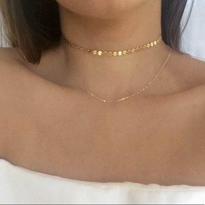 Gold Dainty Layered Chocker